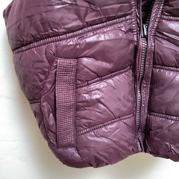 REVERSIBLE PUFF VEST PURPLE - Picture 2 of 6